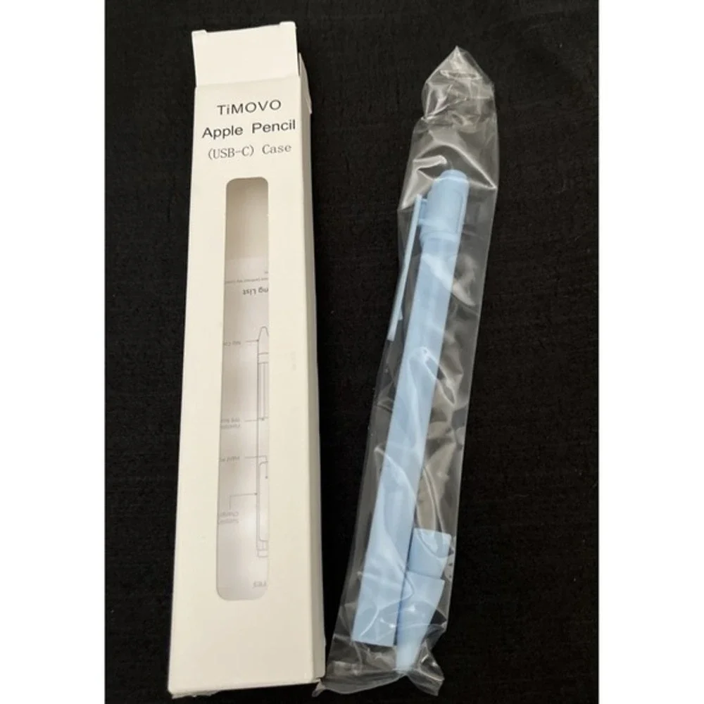 Holder Case Compatible with Apple Pencil (USB-C),‎ TPE Protective Sky Blue